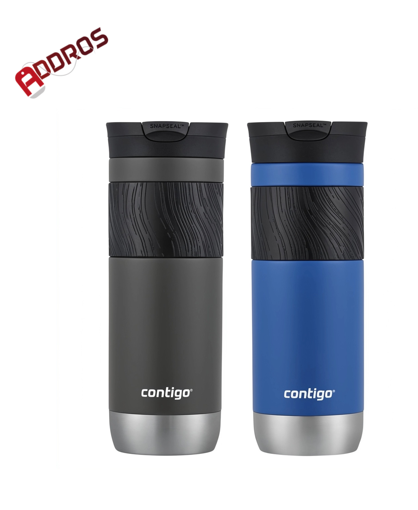 Contigo Snapseal Byron 2.0 Stainless Steel, Travel Mug, 20 oz (2-Pack)
